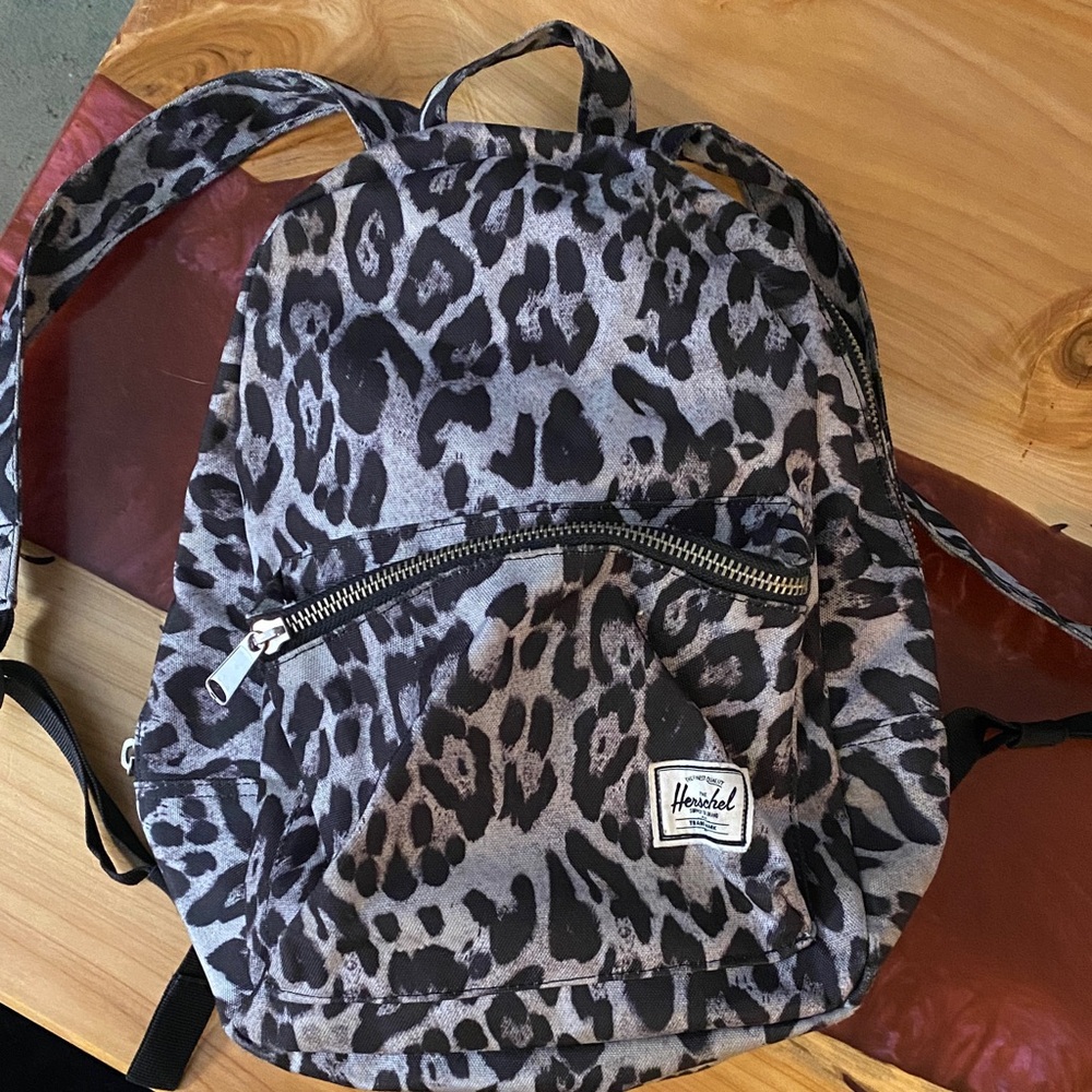 Herschel Black and Gray Cheetah Print Backpack